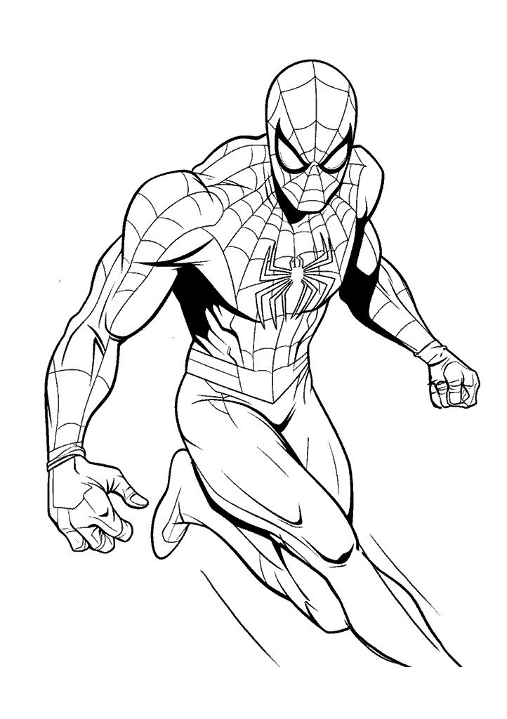 homem aranha para colorir