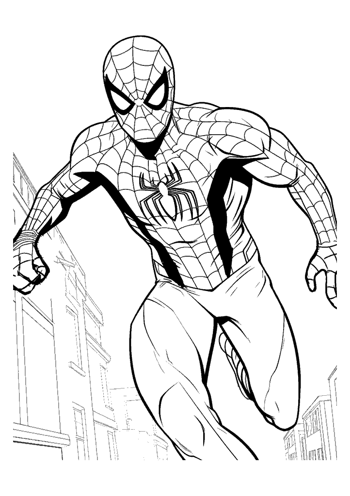homem aranha para colorir