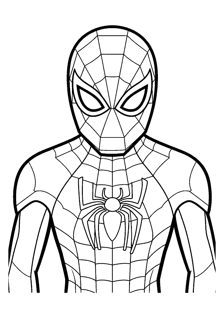 homem aranha para colorir