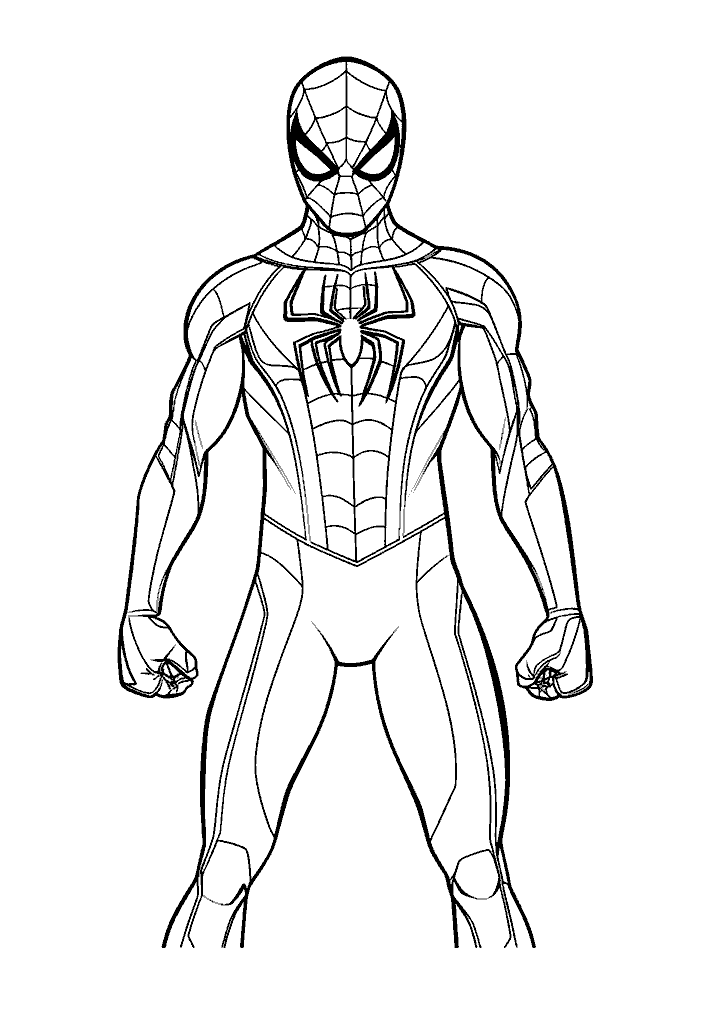 homem aranha para colorir