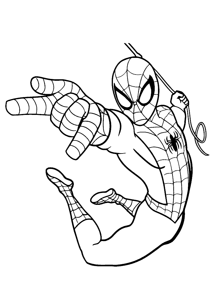 homem aranha para colorir