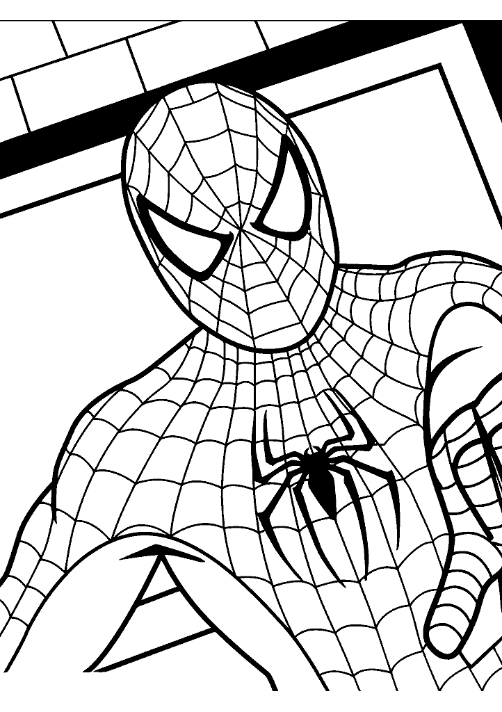 homem aranha para colorir
