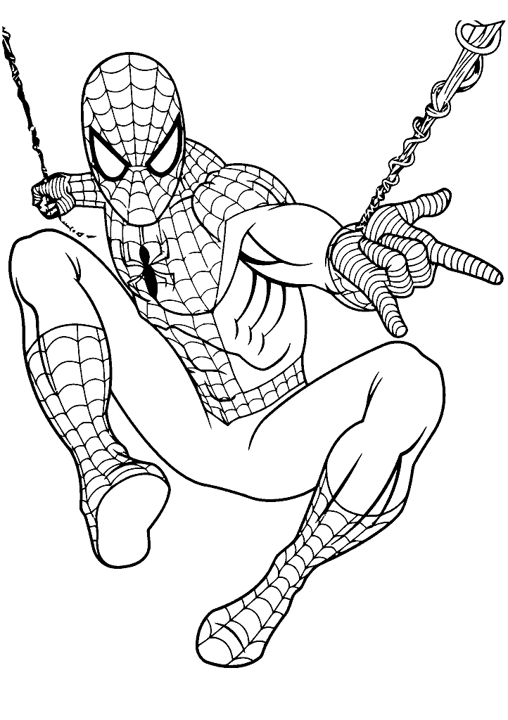 homem aranha para colorir