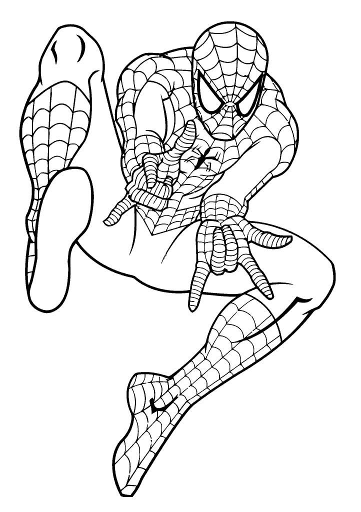 homem aranha para colorir