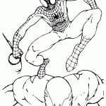 homem aranha para colorir
