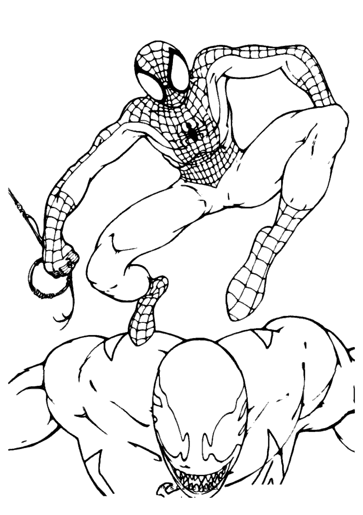 homem aranha para colorir