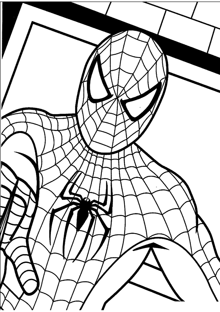 homem aranha para colorir
