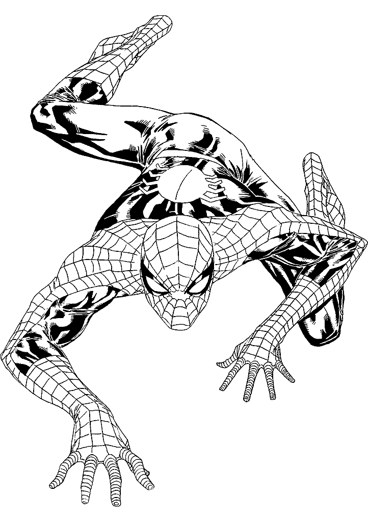 homem aranha para colorir