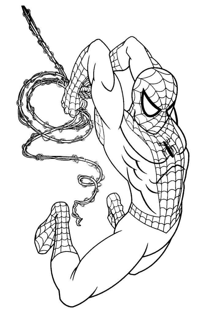 homem aranha para colorir