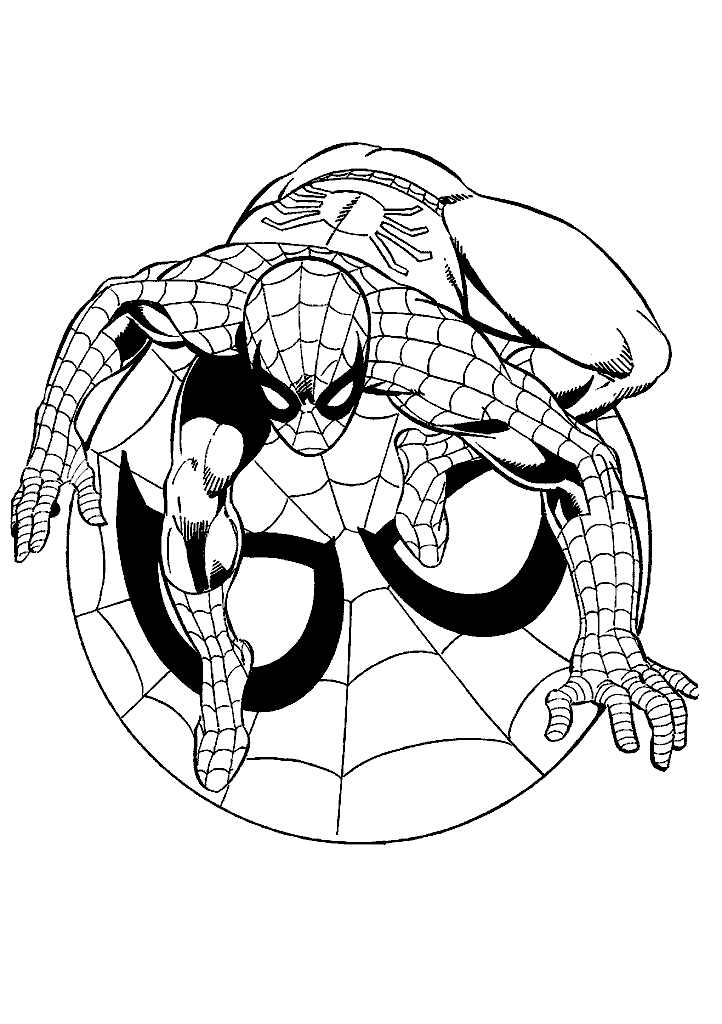 homem aranha para colorir