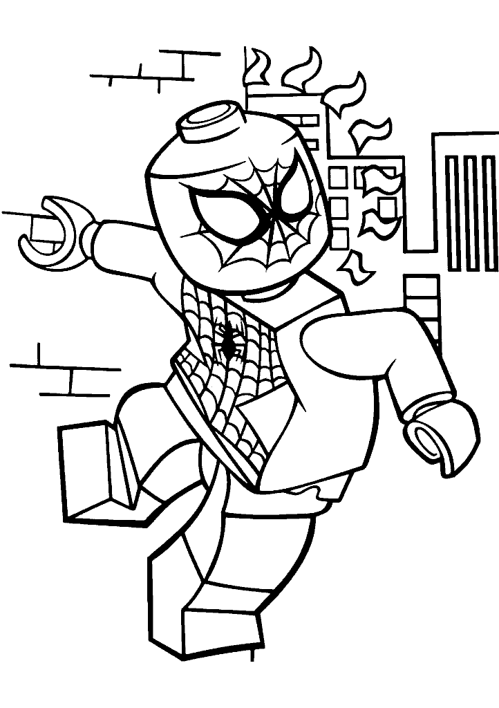 homem aranha para colorir