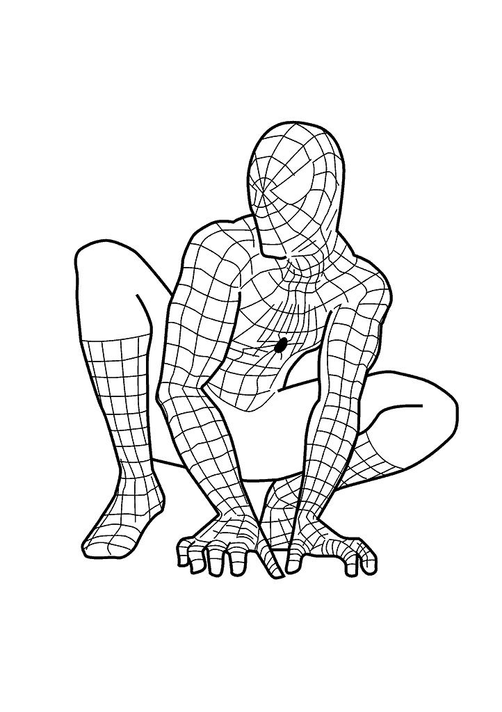 homem aranha para colorir