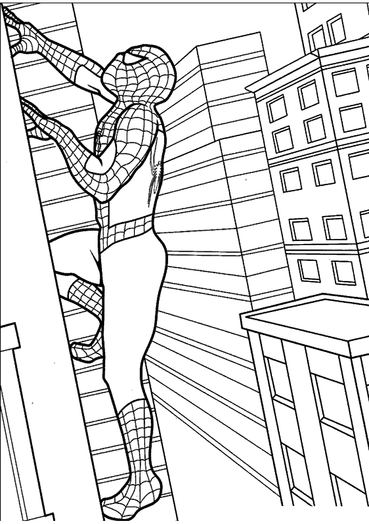 homem aranha para colorir