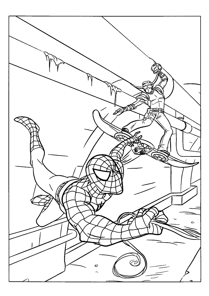 homem aranha para colorir