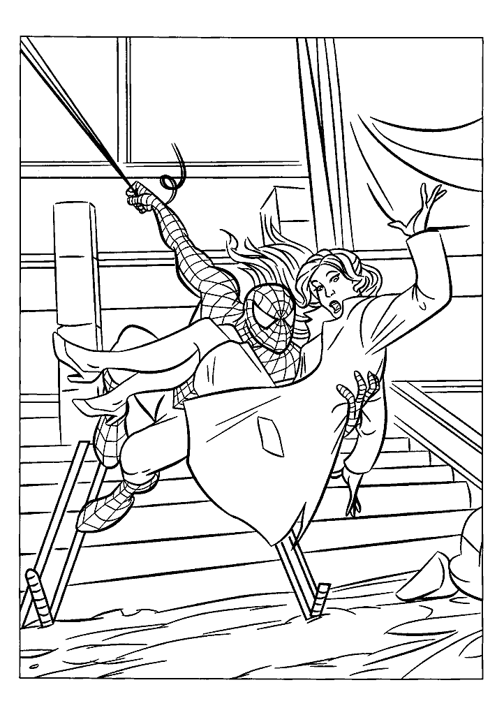 homem aranha para colorir