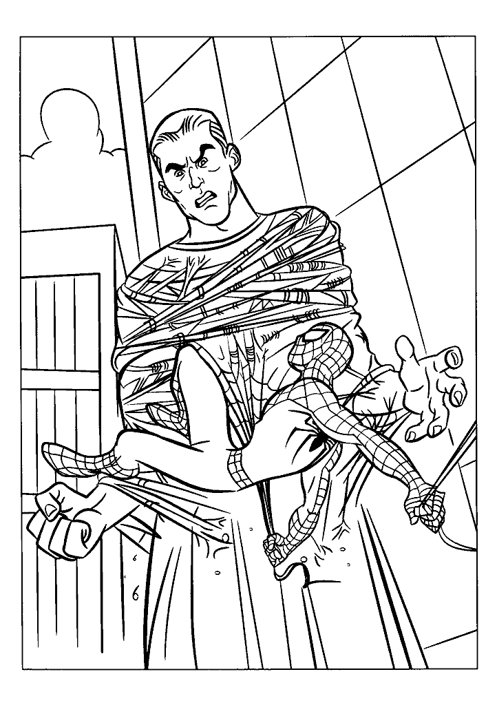 homem aranha para colorir
