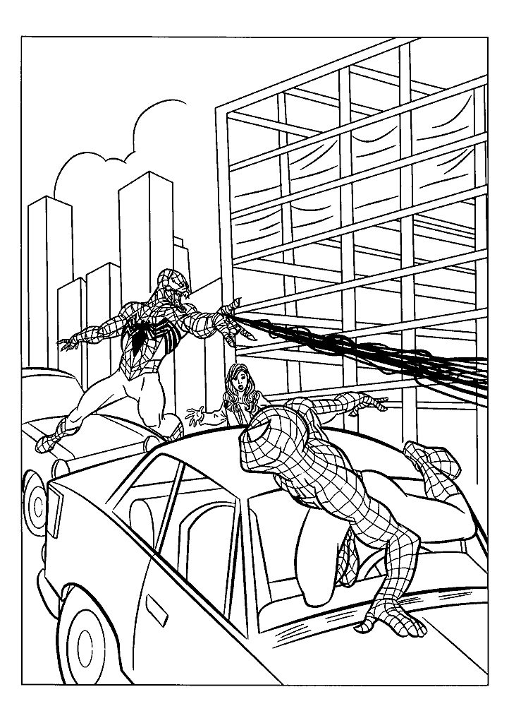 homem aranha para colorir