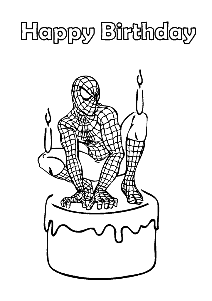 homem aranha para colorir