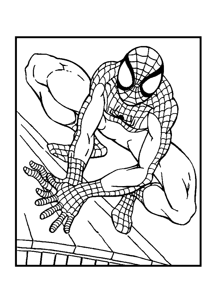 homem aranha para colorir