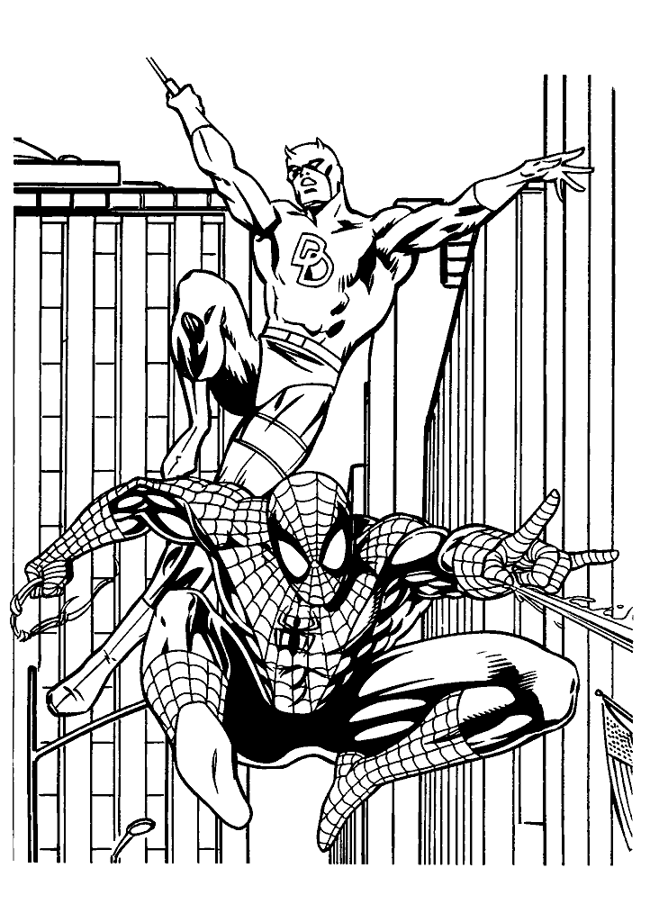 homem aranha para colorir
