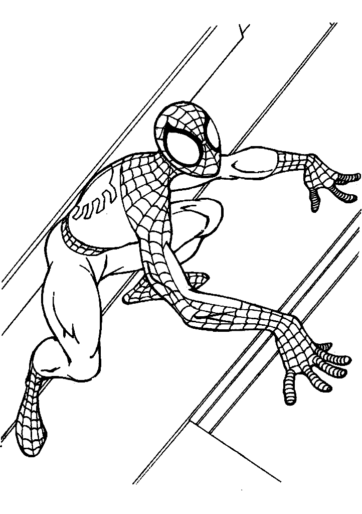 homem aranha para colorir