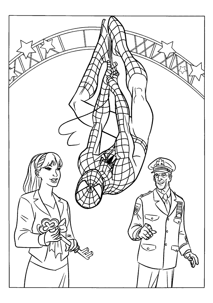 homem aranha para colorir