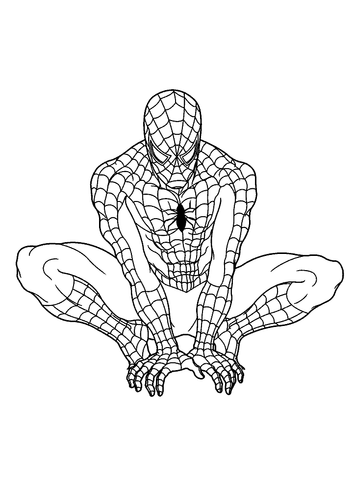 homem aranha para colorir