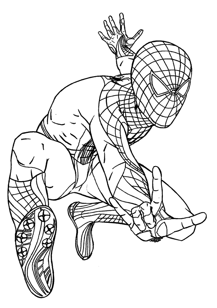 homem aranha para colorir