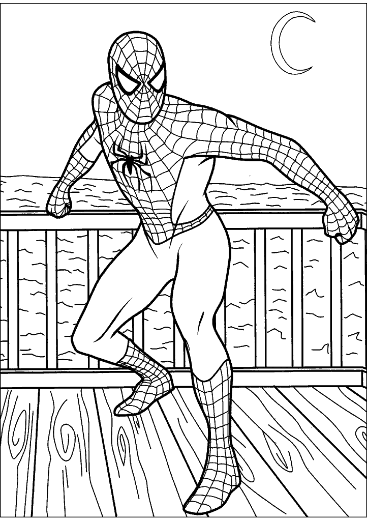 homem aranha para colorir