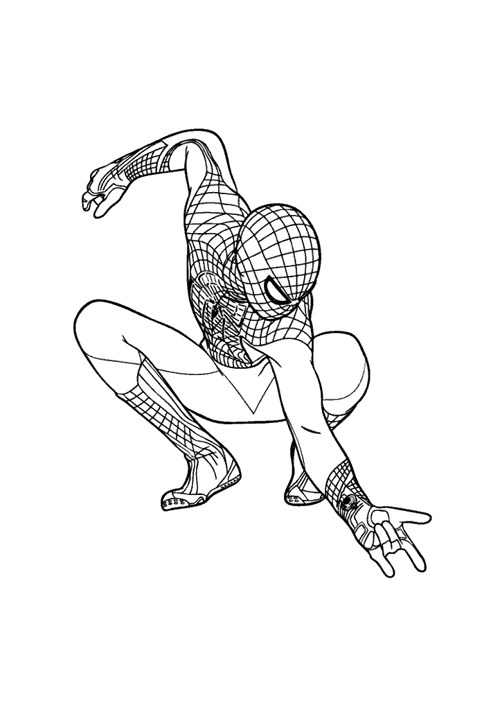 homem aranha para colorir