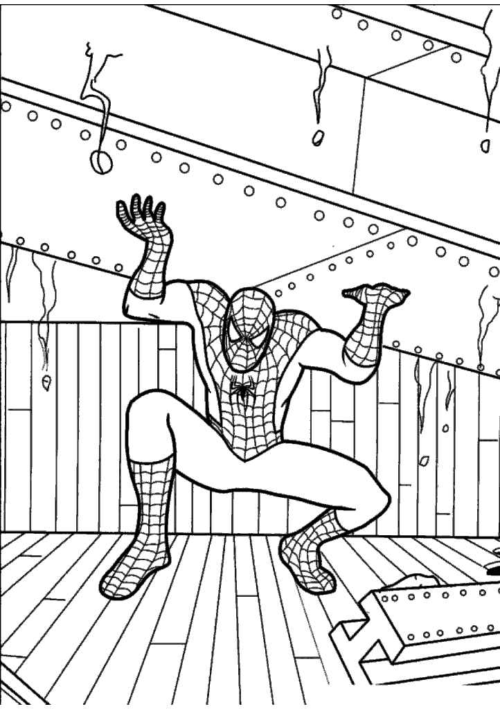 homem aranha para colorir