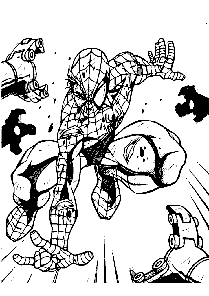 homem aranha para colorir
