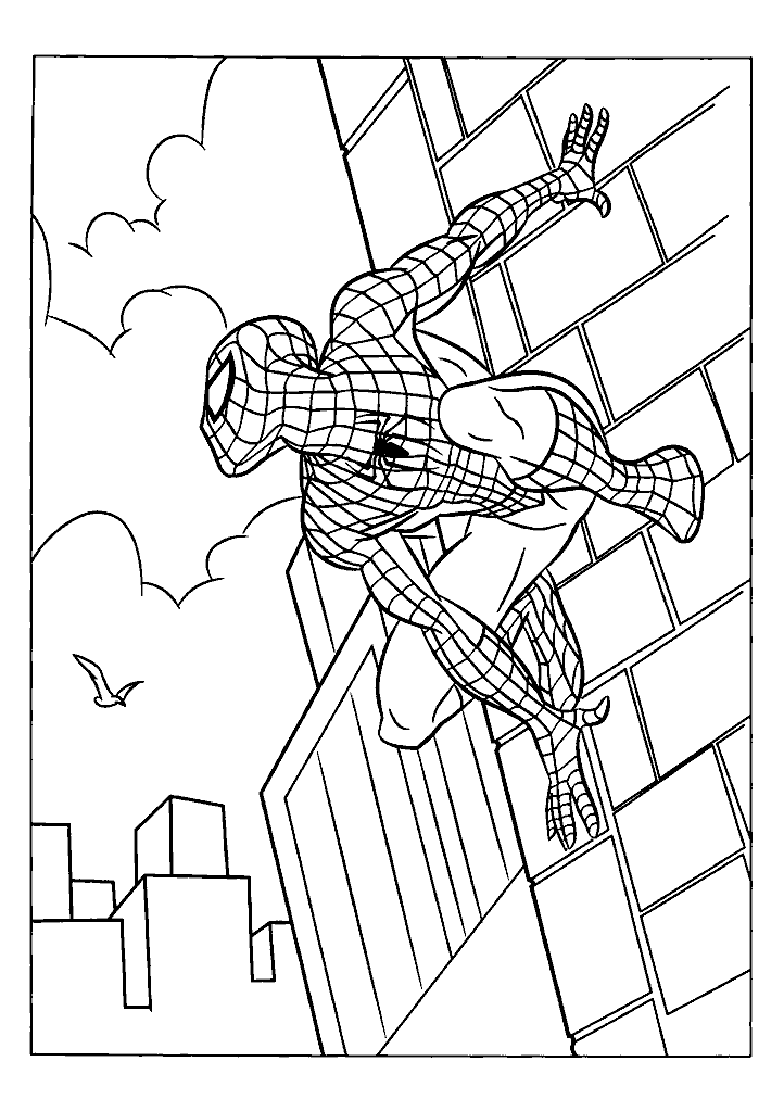homem aranha para colorir