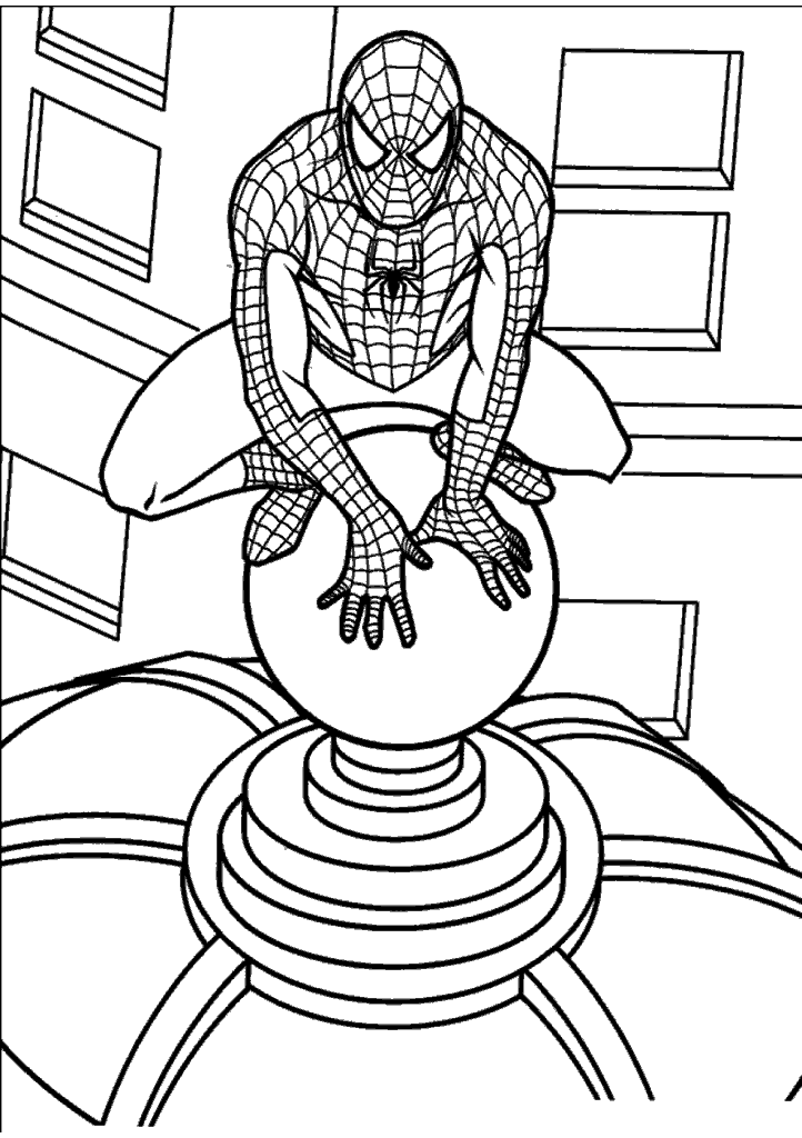 homem aranha para colorir