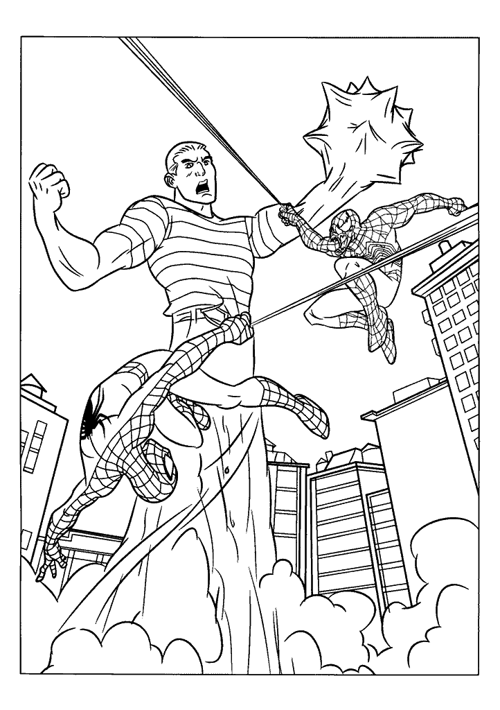 homem aranha para colorir
