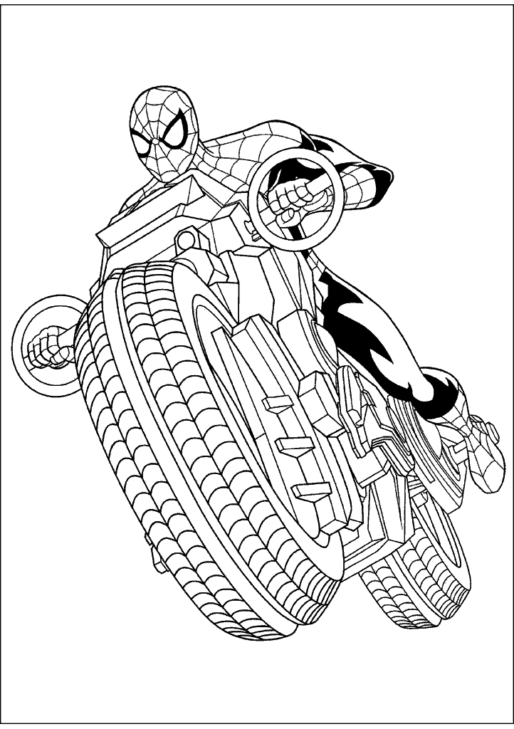 homem aranha para colorir