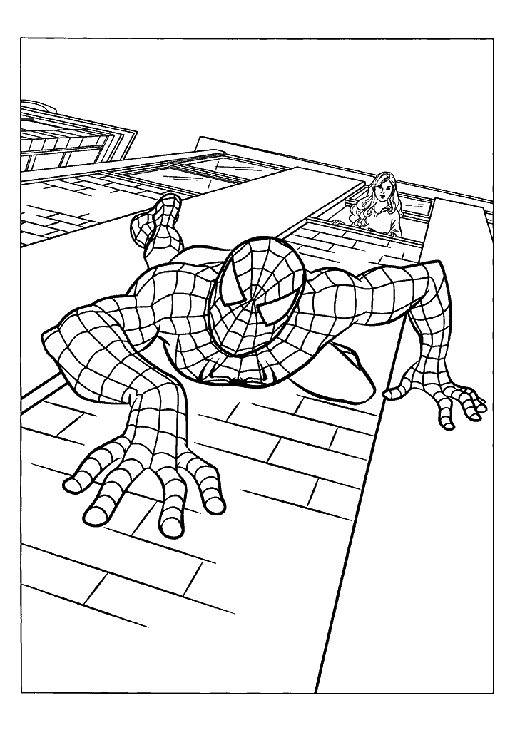 homem aranha para colorir
