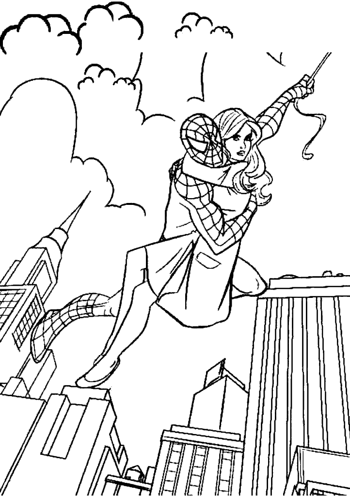 homem aranha para colorir