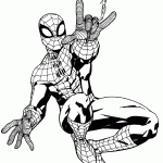 homem aranha para colorir