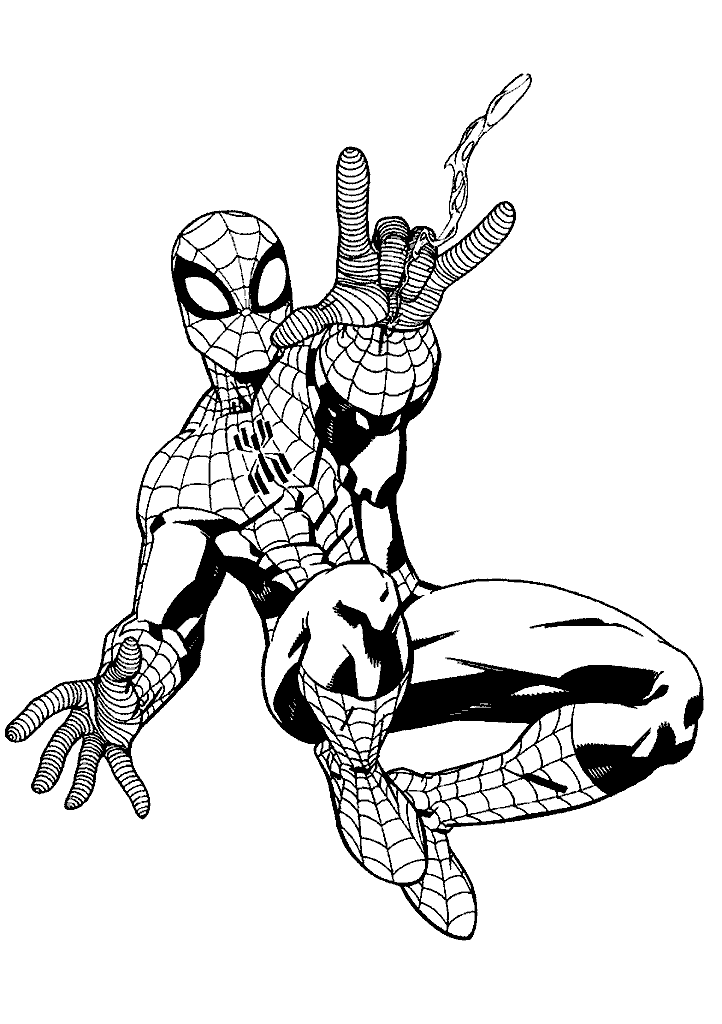 homem aranha para colorir
