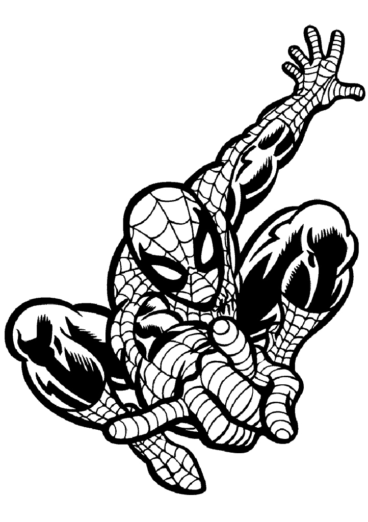 homem aranha para colorir