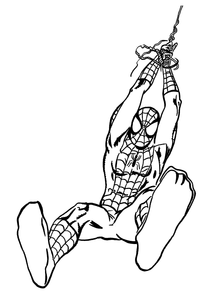 homem aranha para colorir