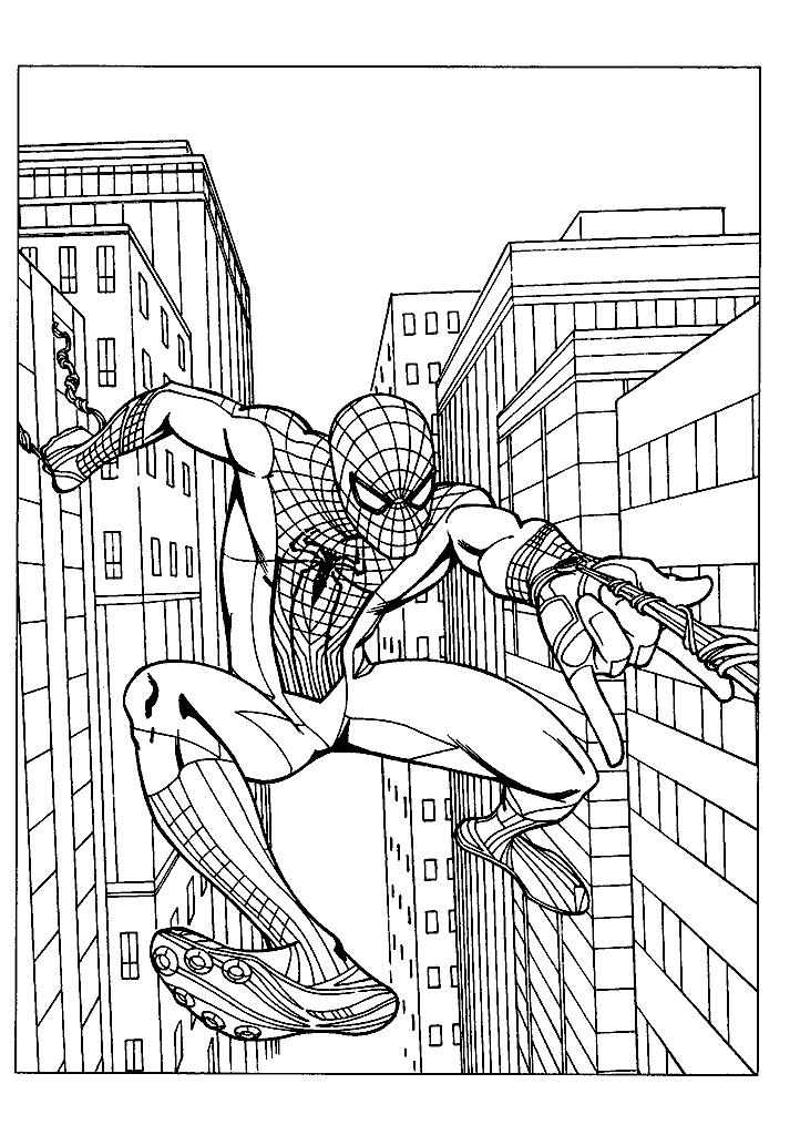 homem aranha para colorir