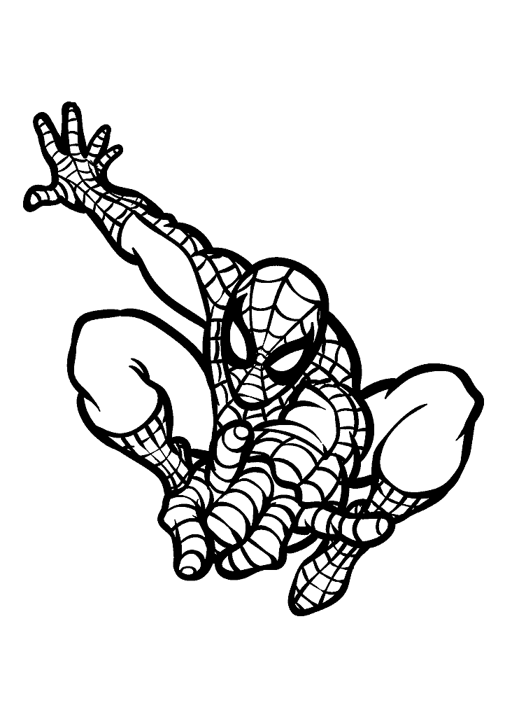 homem aranha para colorir