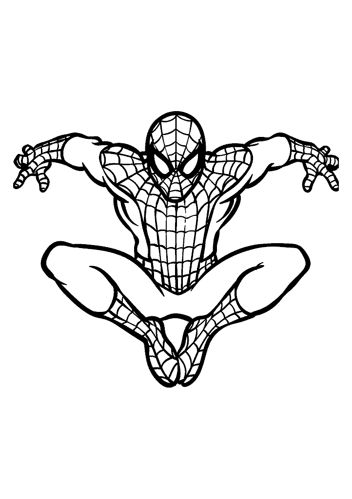 homem aranha para colorir