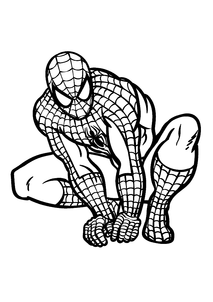 homem aranha para colorir