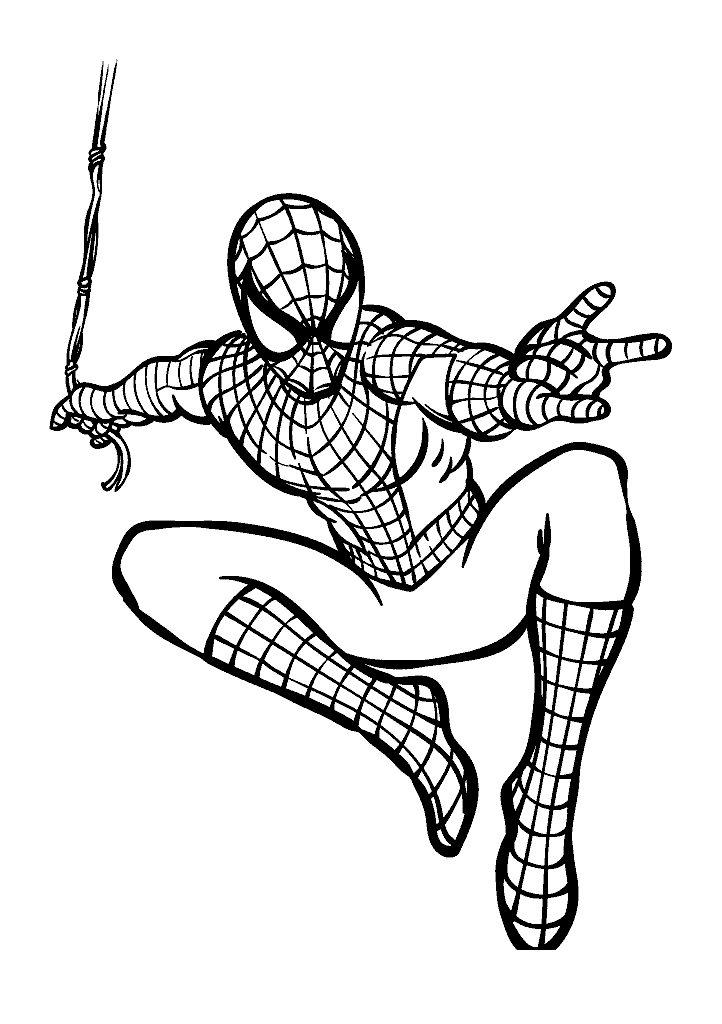 homem aranha para colorir