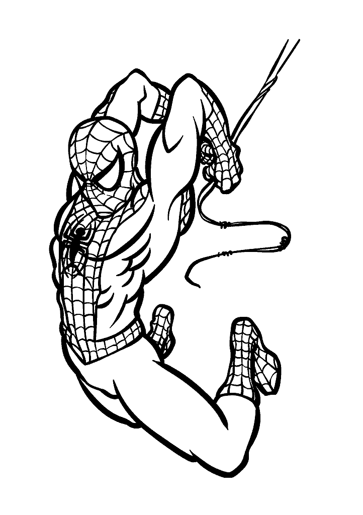 homem aranha para colorir