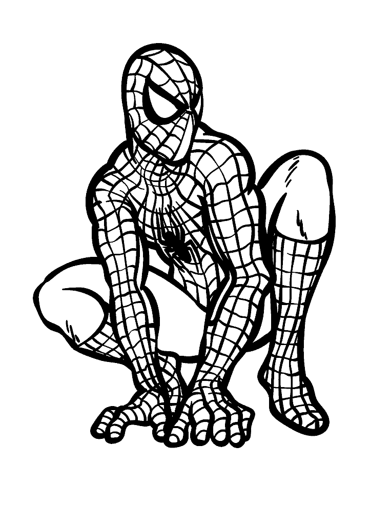 homem aranha para colorir