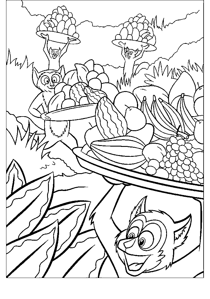 madagascar para colorir